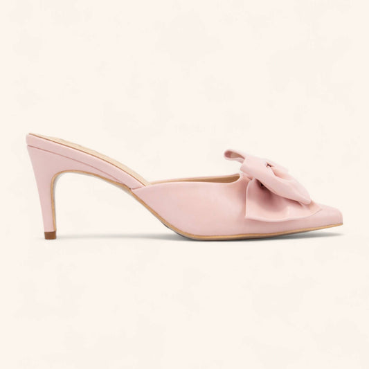 Pink Bow Detailed Heels, Pink Bow Detailed Heels McKinney Texas, Pink Bow Detailed Heels Karadise, Pink Bow Detailed Heels Karadise Boutique, Pink Bow Detailed Heels Formal Heels, Wedding Guest Heels.