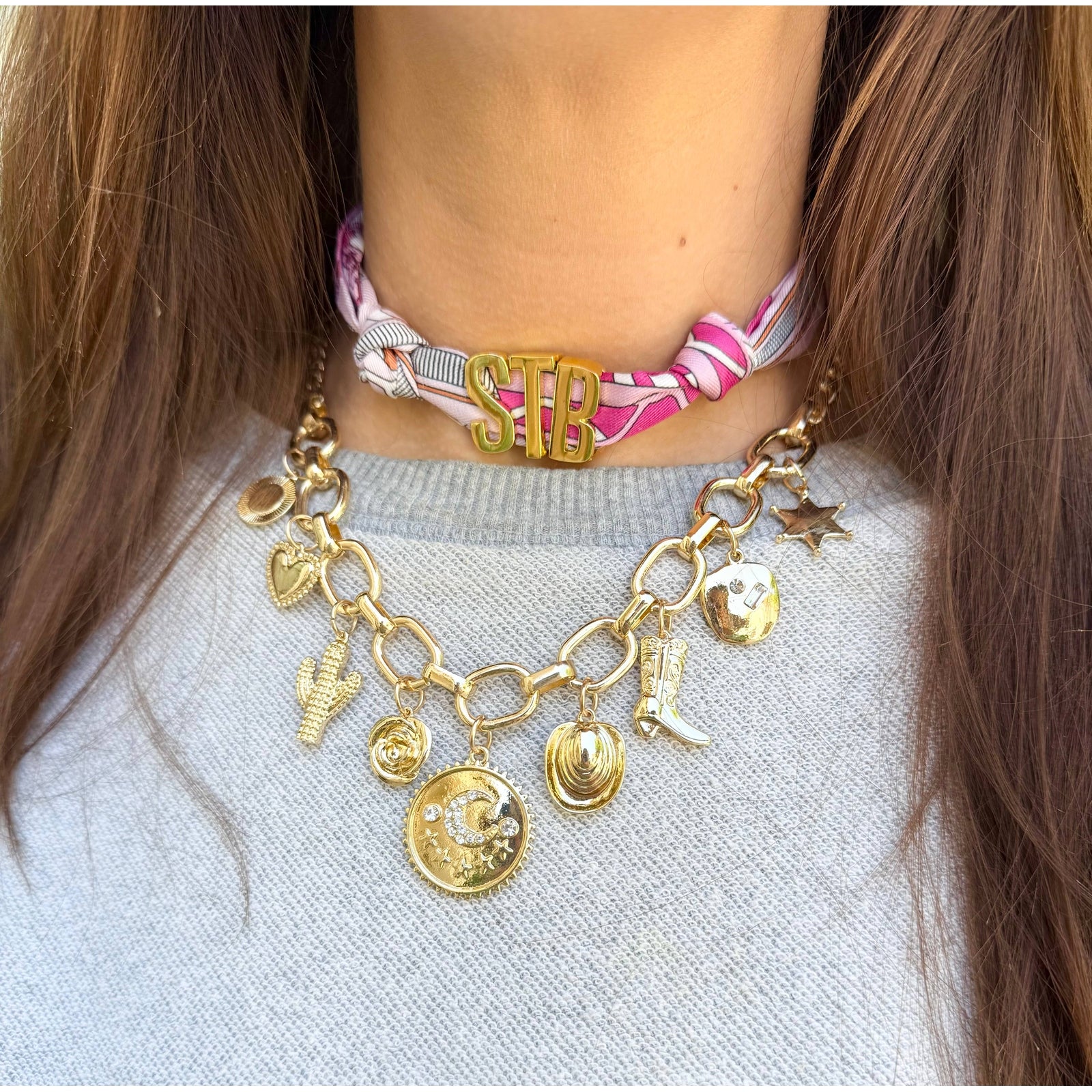 initial charms, slide-on charms, customizable jewelry charms, letter charms A-Z, gold plated charms, necklace charms, bracelet charms, scarf charms, personalized charms, gift for her, custom name charms, alphabet charms, chic jewelry charms, versatile charms, thoughtful gift charms, unique jewelry accessory, 18k gold charms, one inch charms, add-on charms, DIY jewelry charms