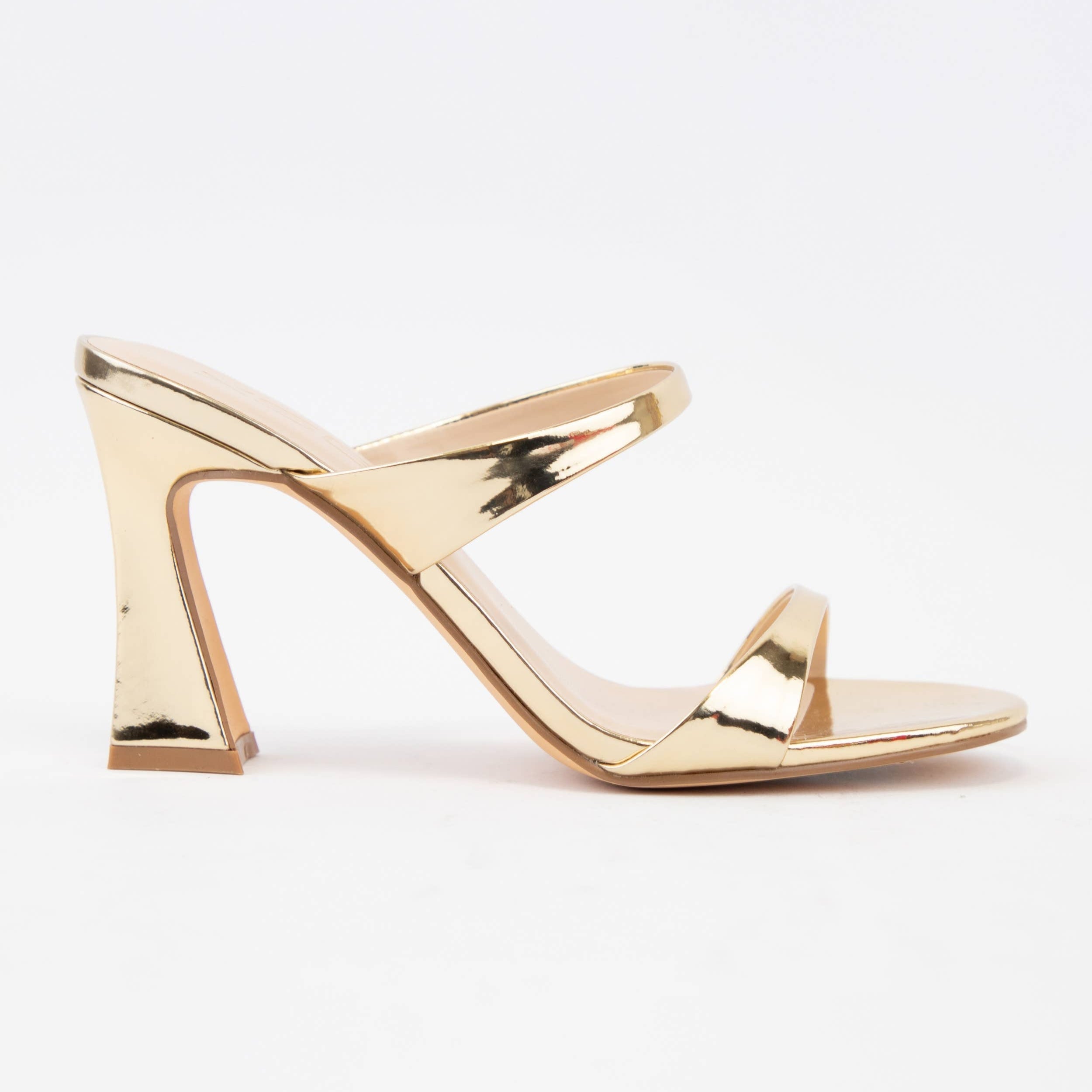 Gold Heels, Gold Double Strap Heels, Gold Heels, Gold Heels McKinney Texas, Gold Heels Karadise, Gold Heels Karadise Boutique, Summer Gold Heels, Formal Event Heels, Wedding Guest Heels.