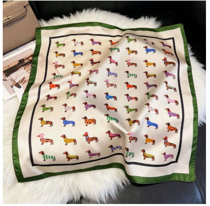 The Dashing Dachshund Silk Scarf