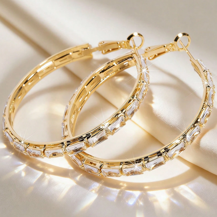The Sapphire Soirée Hoop Earrings
