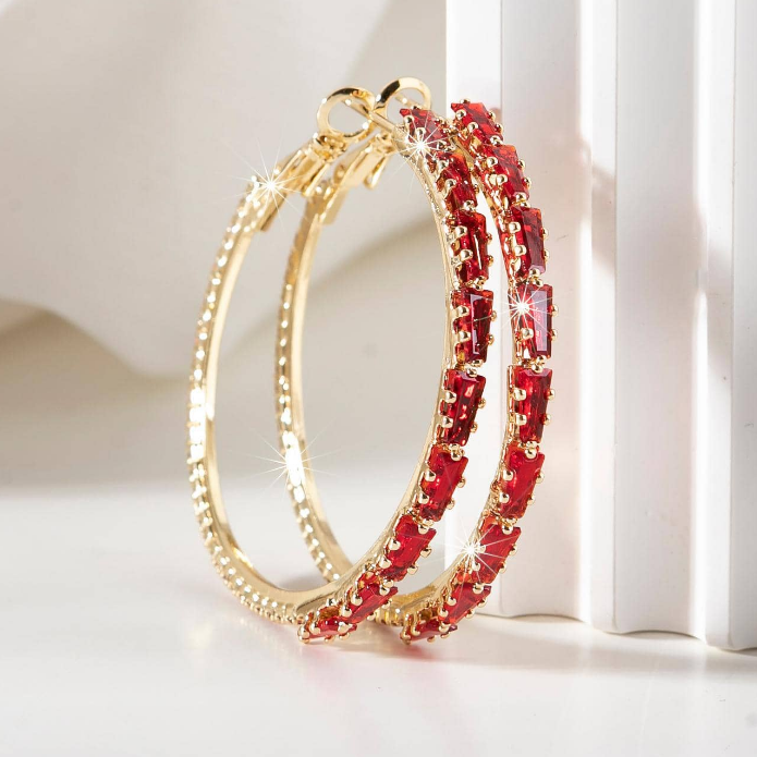 The Sapphire Soirée Hoop Earrings