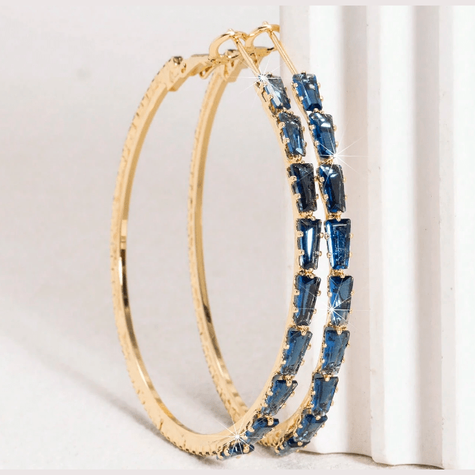 The Sapphire Soirée Hoop Earrings