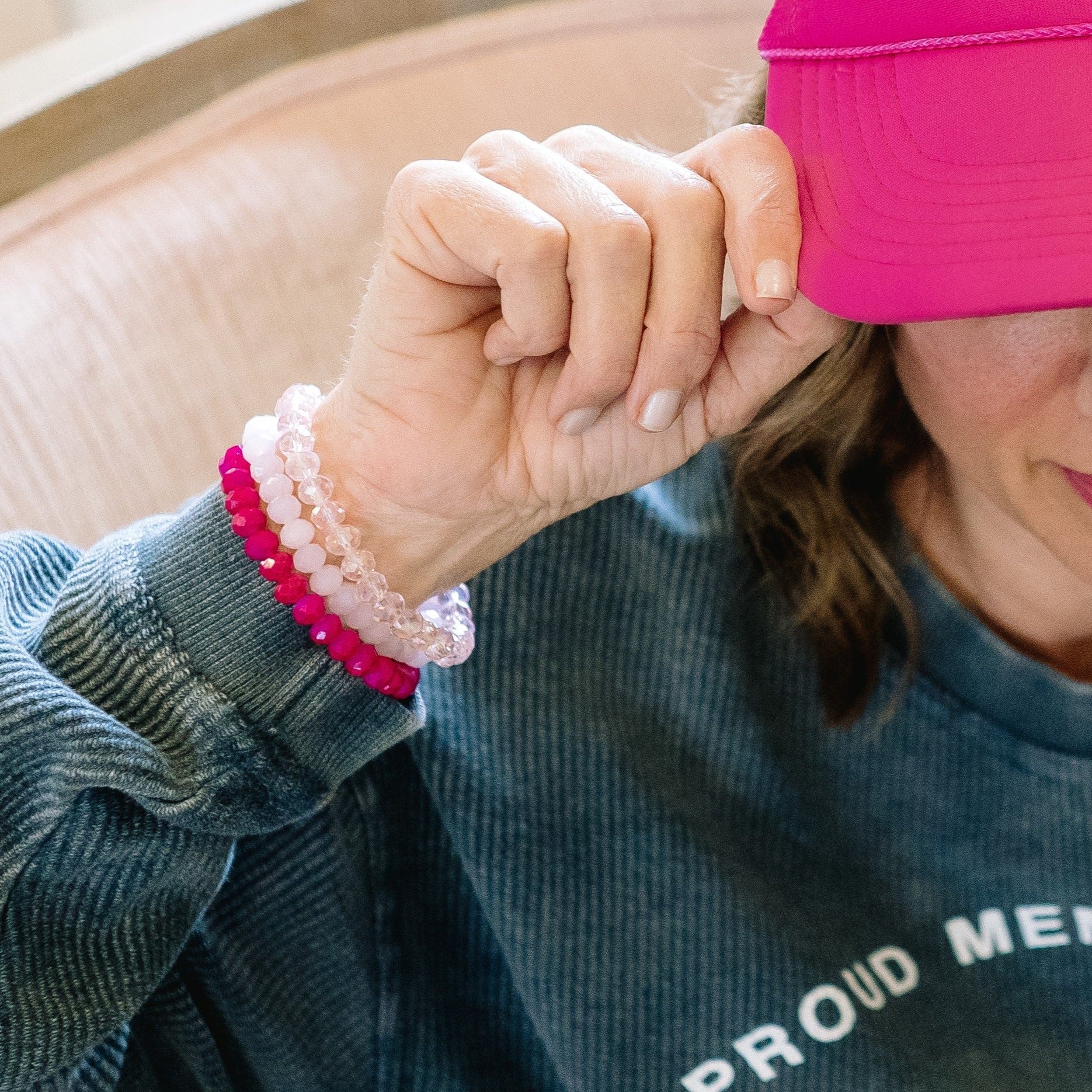 iridescent bracelets, iridescent bracelet set, bracelet set, bracelet stack, small gift, fun gift idea, cute gift idea, bead bracelets, beaded bracelet set, beaded bracelets, elastic beaded bracelets, colorful bracelets, colorful beaded bracelets