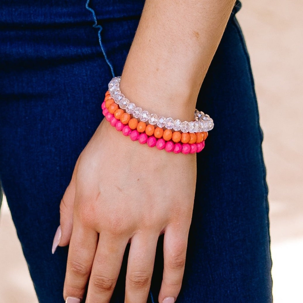 iridescent bracelets, iridescent bracelet set, bracelet set, bracelet stack, small gift, fun gift idea, cute gift idea, bead bracelets, beaded bracelet set, beaded bracelets, elastic beaded bracelets, colorful bracelets, colorful beaded bracelets