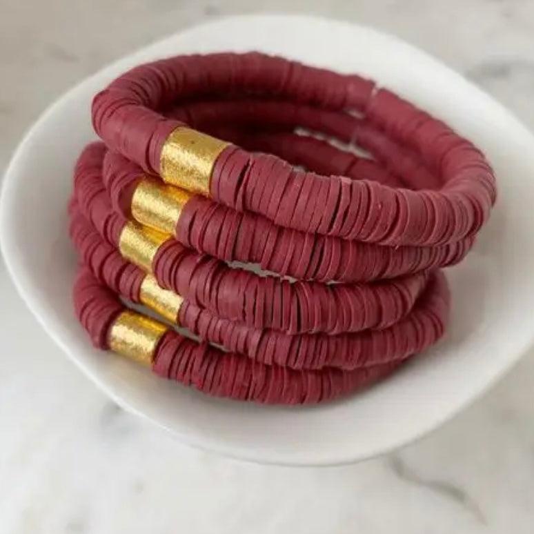 All The Neutrals Large Disc Bracelet Set - Karadise Boutique