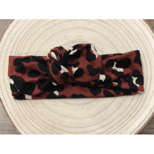 Cheetah Knot Bow Headband - Karadise Boutique