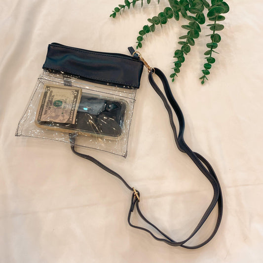 Clear As Day Vegan Leather Crossbody - Karadise Boutique