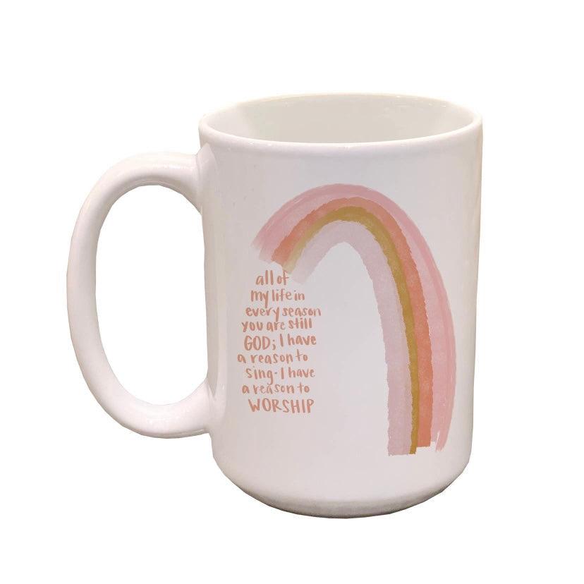 Full of Faith Pastel Rainbow Mug - Karadise Boutique