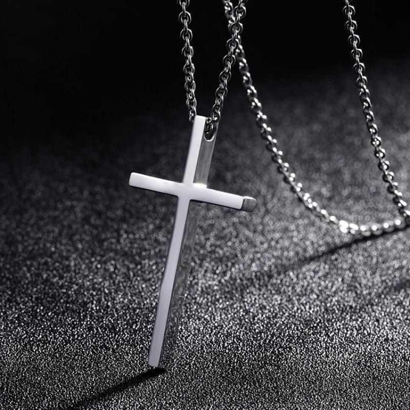 Glossy Silver Metal Cross - Karadise Boutique