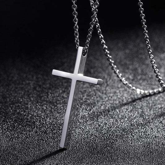 Glossy Silver Metal Cross - Karadise Boutique