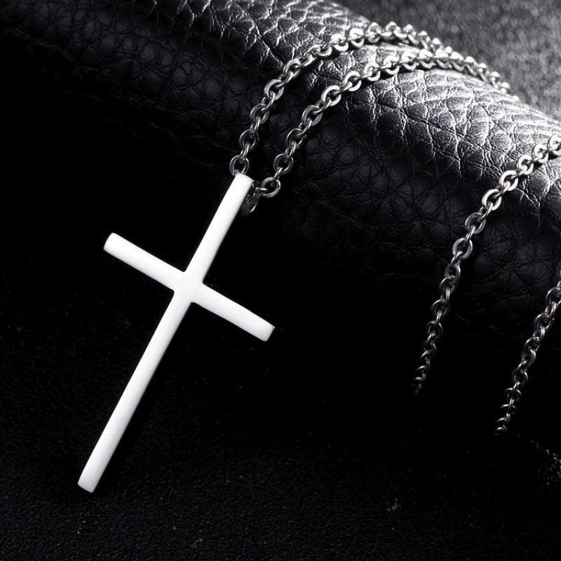 Glossy Silver Metal Cross - Karadise Boutique