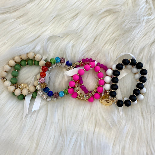 rhinestone bracelets, sparkly bracelets, beaded bracelets, sparkly beaded bracelets, sparkle bracelets, fun bracelets, teacher accessories, fun accessories, bling bling bracelets, festive bracelets, holiday bracelets, candy bracelets,