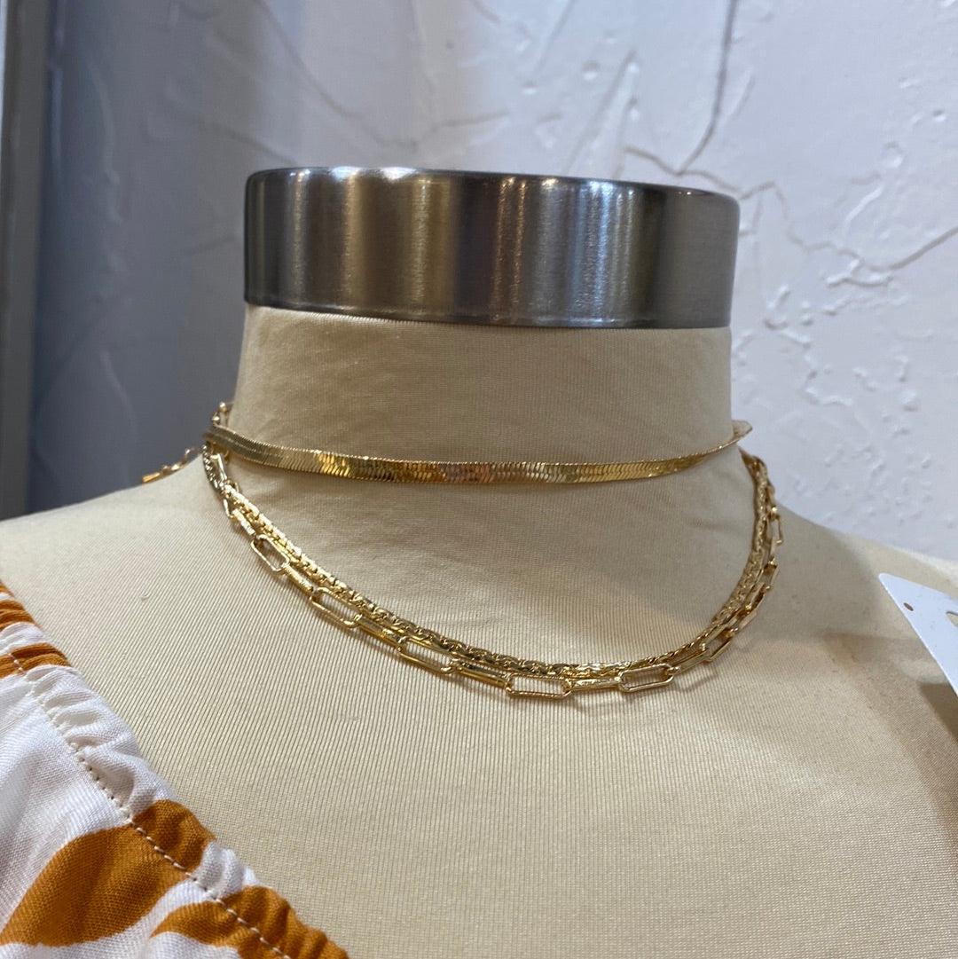 Starstruck Simple Gold Layered Necklace - Karadise Boutique